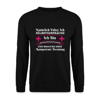 Heilerziehungspflegerin Beruf Heilerziehungspflege - Unisex Pullover - Schwarz - Vorne - Alina (178cm) & Michal (187cm)