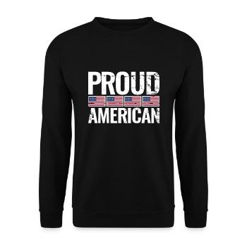 Fier drapeau américain américain américain - Sweat-shirt Unisexe - noir - Devant - Alina (178cm) & Michal (187cm)