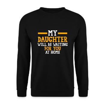 Soccer Mom Tochter Soccer Mom Sport Geschenk - Unisex Pullover - Schwarz - Vorne - Alina (178cm) & Michal (187cm)
