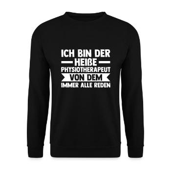 Physiotherapeut Beruf Krankengymnastik Geschenk - Unisex Pullover - Schwarz - Vorne - Alina (178cm) & Michal (187cm)