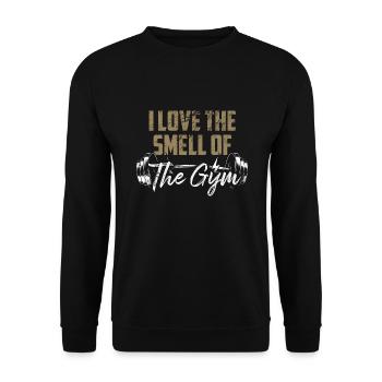 Fitness Haltérophilie J’aime l’odeur du gymnase - Sweat-shirt Unisexe - noir - Devant - Alina (178cm) & Michal (187cm)