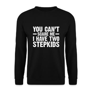 Bonus Papa Bonus Papa-Opa Stiefvater Geschenk - Unisex Pullover - Schwarz - Vorne - Alina (178cm) & Michal (187cm)