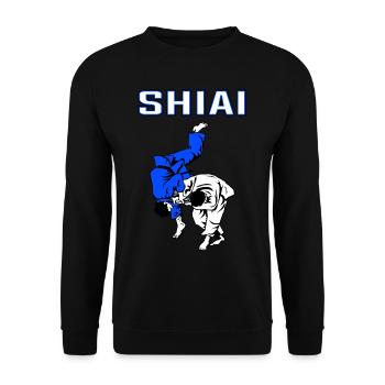 Judo Shiai T-Shirt mit den Judoas - Unisex Pullover - Schwarz - Vorne - Alina (178cm) & Michal (187cm)