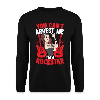 You Can't Arrest Me I'm A - Unisex Pullover - Schwarz - Vorne - Alina (178cm) & Michal (187cm)