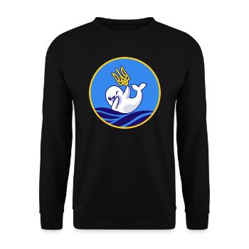 UKRAINE support ukraini Zelenskyj PRO-ukraina - Unisex Sweatshirt - black - Front - Alina (178cm) & Michal (187cm)