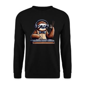 DJ Lustige Tiere - Unisex Pullover - Schwarz - Vorne - Alina (178cm) & Michal (187cm)