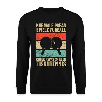 Table Tennis Dad Table Tennis Dad Gift - Unisex Sweatshirt - black - Front - Alina (178cm) & Michal (187cm)
