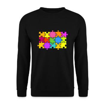 puzzle - Unisex Sweatshirt - black - Front - Alina (178cm) & Michal (187cm)