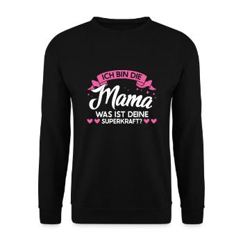 Mutter Familie Mütter Geschenk - Unisex Pullover - Schwarz - Vorne - Alina (178cm) & Michal (187cm)