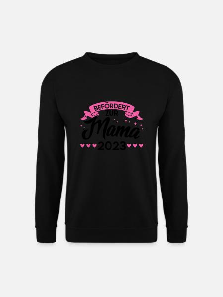Mama 2023 Familie Werdende Mama Geschenk - Unisex Pullover - Schwarz