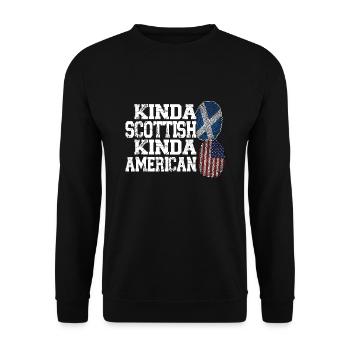 Schottland Schottische Wurzeln Geschenk - Unisex Pullover - Schwarz - Vorne - Alina (178cm) & Michal (187cm)