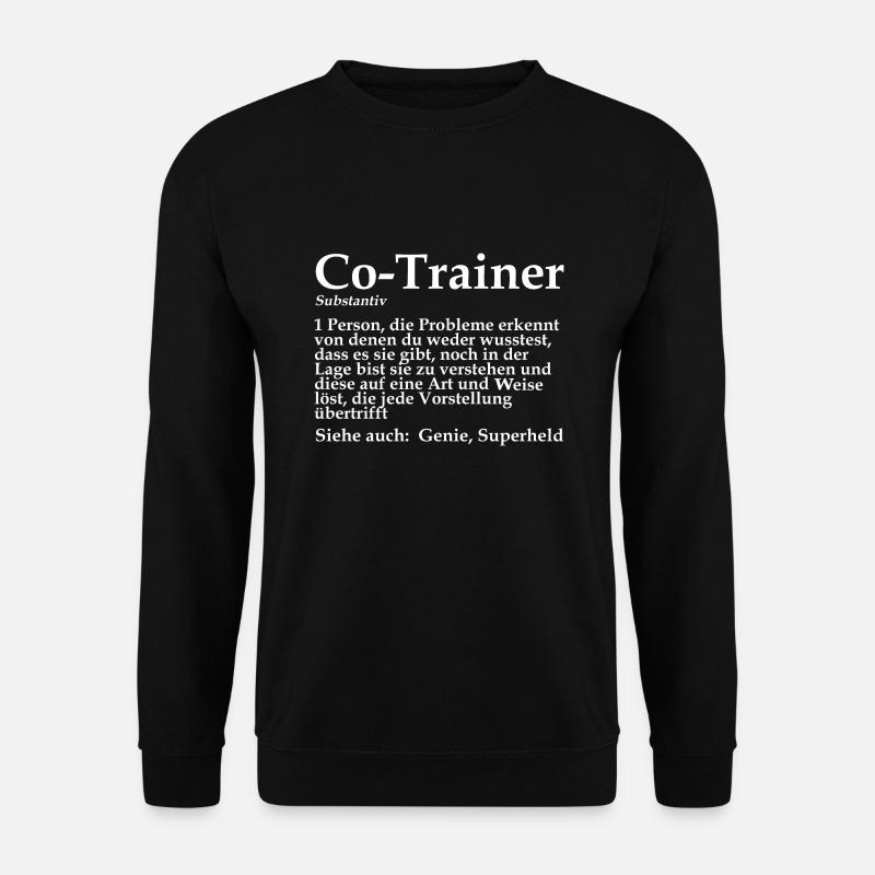 Co-Trainer Sport Assistenztrainer Geschenk - Unisex Pullover - Schwarz