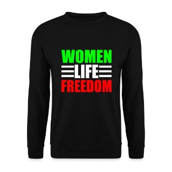 Women life freedom - Unisex Sweatshirt - black - Front - Alina (178cm) & Michal (187cm)