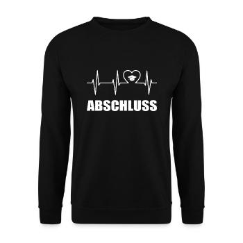 Abschluss - Unisex Pullover - Schwarz - Vorne - Alina (178cm) & Michal (187cm)