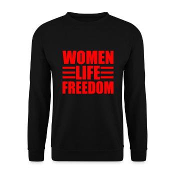 Women life freedom - Unisex Sweatshirt - black - Front - Alina (178cm) & Michal (187cm)