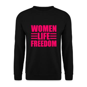 Women life freedom - Unisex Sweatshirt - black - Front - Alina (178cm) & Michal (187cm)