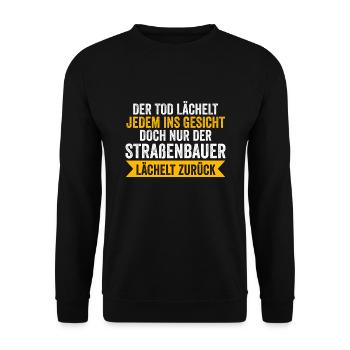 Straßenbauer Job Straßenbau Geschenk - Unisex Pullover - Schwarz - Vorne - Alina (178cm) & Michal (187cm)