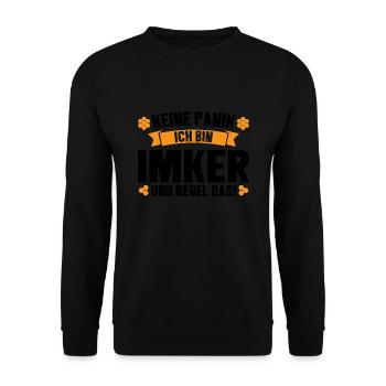 Imker Bienen Biene Geschenk - Unisex Pullover - Schwarz - Vorne - Alina (178cm) & Michal (187cm)