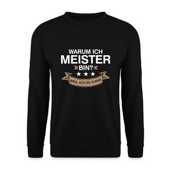 Meister Prüfung Meisterprüfung Geschenk - Unisex Pullover - Schwarz - Vorne - Alina (178cm) & Michal (187cm)