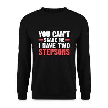 Bonus Papa Bonus Papa-Opa Stiefvater Geschenk - Unisex Pullover - Schwarz - Vorne - Alina (178cm) & Michal (187cm)