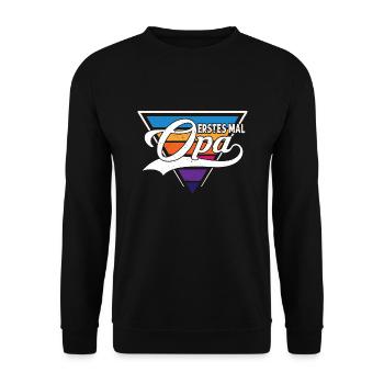 Grossvater opa Opas Geschenk - Unisex Pullover - Schwarz - Vorne - Alina (178cm) & Michal (187cm)