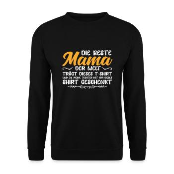Mama & Tochter Familie Tochter Geschenk - Unisex Pullover - Schwarz - Vorne - Alina (178cm) & Michal (187cm)