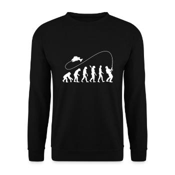 pêche - Sweat-shirt Unisexe - noir - Devant - Alina (178cm) & Michal (187cm)