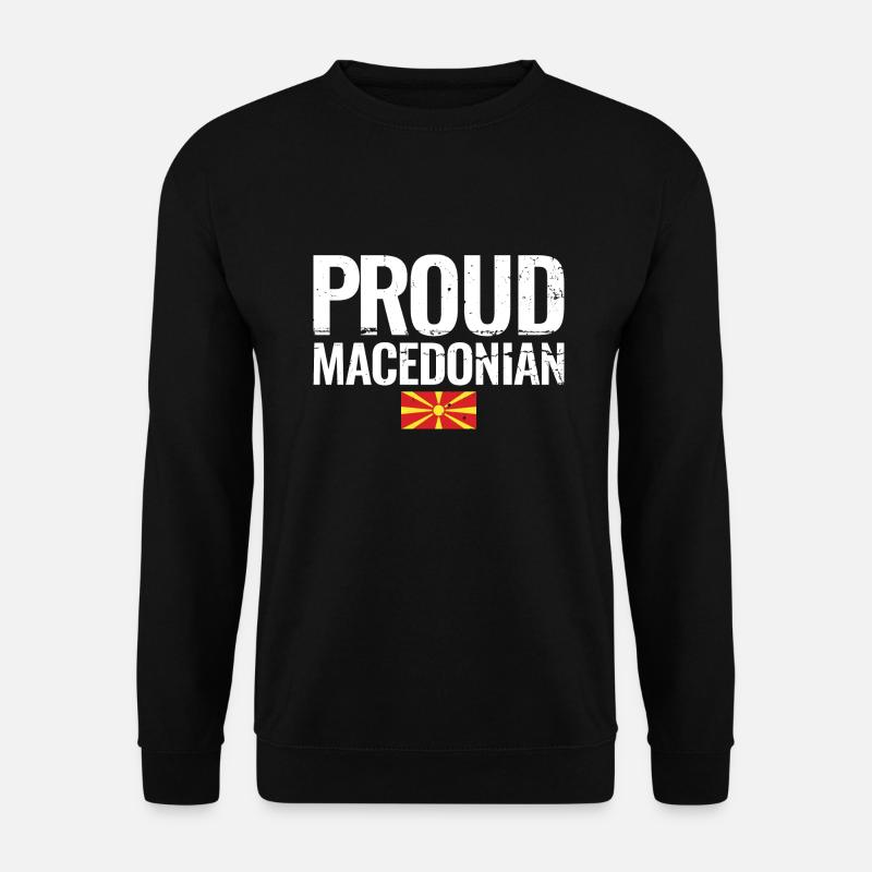 Fier drapeau macédonien macédonien - Sweat-shirt Unisexe - noir