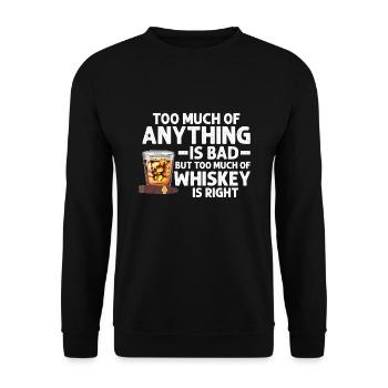 Whiskey trinken Whiskey trinken Whiskey Geschenk - Unisex Pullover - Schwarz - Vorne - Alina (178cm) & Michal (187cm)