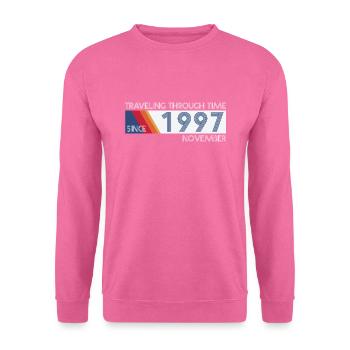 Funny Zeitreise Geburtstags Design November 1997 - Unisex Pullover - Pink - Vorne