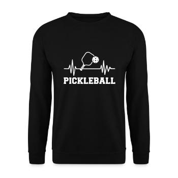 Pickleball - Unisex Sweatshirt - black - Front - Alina (178cm) & Michal (187cm)