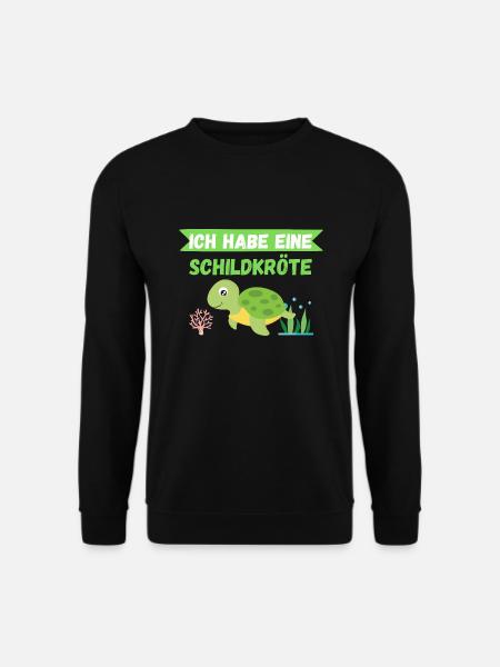Schildkröten Besitzer Motiv Geschenk Turtle - Unisex Pullover - Schwarz
