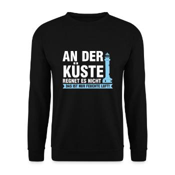 Platdeutsch Norddeutschen Möwe Geschenk - Unisex Pullover - Schwarz - Vorne - Alina (178cm) & Michal (187cm)