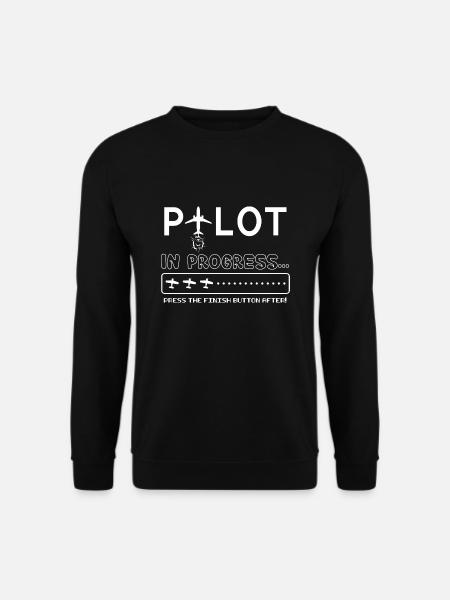 Pilot Pilot Flugzeug Geschenk - Unisex Pullover - Schwarz