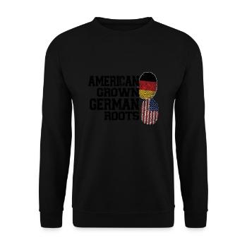 Deutschland Deutsch Deutsche Wurzeln Geschenk - Unisex Pullover - Schwarz - Vorne - Alina (178cm) & Michal (187cm)