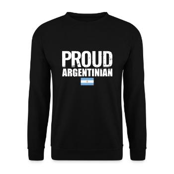 Fier argentin Argentine Drapeau argentin - Sweat-shirt Unisexe - noir - Devant - Alina (178cm) & Michal (187cm)