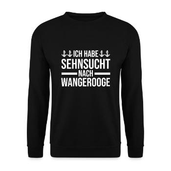 Wangerooge Norddeutschland Nordfriesische Insel G - Unisex Pullover - Schwarz - Vorne - Alina (178cm) & Michal (187cm)