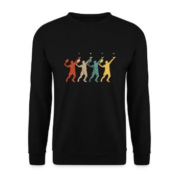 Padel Padelspieler Padeltennis Paddle - Unisex Pullover - Schwarz - Vorne - Alina (178cm) & Michal (187cm)