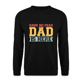 father Papa Dad daddy Geschenk - Unisex Pullover - Schwarz - Vorne - Alina (178cm) & Michal (187cm)