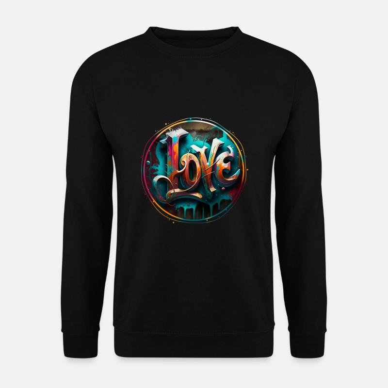 "Love" Graffiti Theme 2 - Unisex Sweatshirt - black