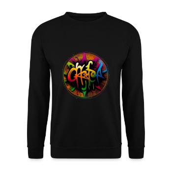 Chakras Graffiti Theme 2 - Unisex Sweatshirt - black - Front - Alina (178cm) & Michal (187cm)