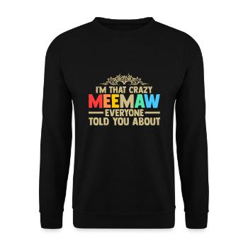 Omi Omi Familie Geschenk - Unisex Pullover - Schwarz - Vorne - Alina (178cm) & Michal (187cm)