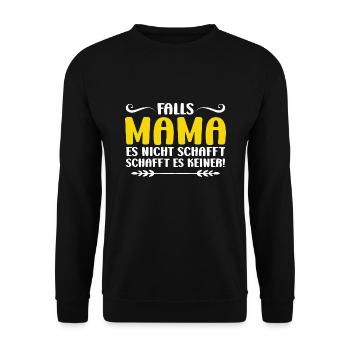 Mama Familie Mutter Geschenk - Unisex Pullover - Schwarz - Vorne - Alina (178cm) & Michal (187cm)