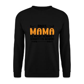 Mama Familie Mütter Geschenk - Unisex Pullover - Schwarz - Vorne - Alina (178cm) & Michal (187cm)