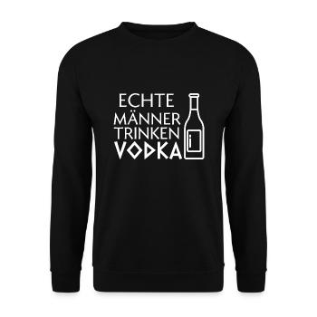 Vodka Alkohol Russischer Vodka Geschenk - Unisex Pullover - Schwarz - Vorne - Alina (178cm) & Michal (187cm)