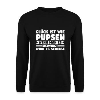Sarkasmus Spruch Sarkastisch Geschenk - Unisex Pullover - Schwarz - Vorne - Alina (178cm) & Michal (187cm)