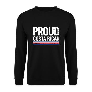 Proud Costa Rican Costa Rica Flag - Unisex Sweatshirt - black - Front - Alina (178cm) & Michal (187cm)