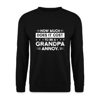 Großvater Großvater Großvater Geschenk - Unisex Pullover - Schwarz - Vorne - Alina (178cm) & Michal (187cm)