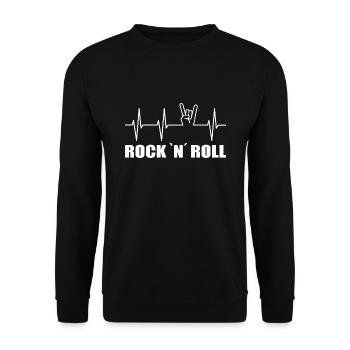 Rock - Unisex Pullover - Schwarz - Vorne - Alina (178cm) & Michal (187cm)
