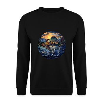 Édition Pêcheur - Sweat-shirt Unisexe - noir - Devant - Alina (178cm) & Michal (187cm)